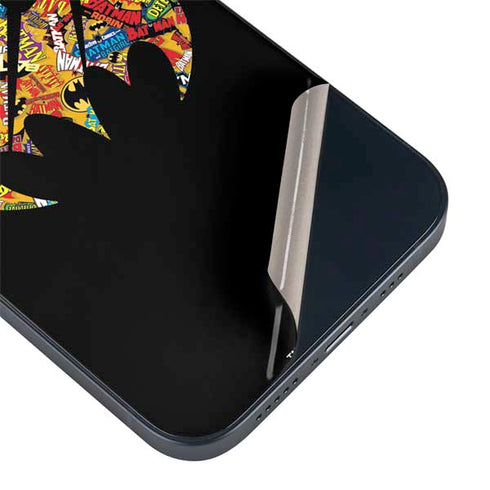 DC Comics Batman Silhouette Logo Vintage Pattern iPhone 14 Plus Skin